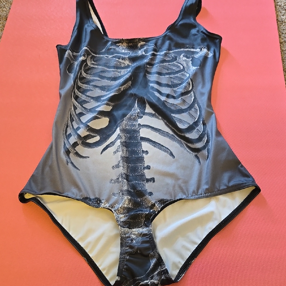 Blackmilk Reverse Skeleton Swimsuit Size L